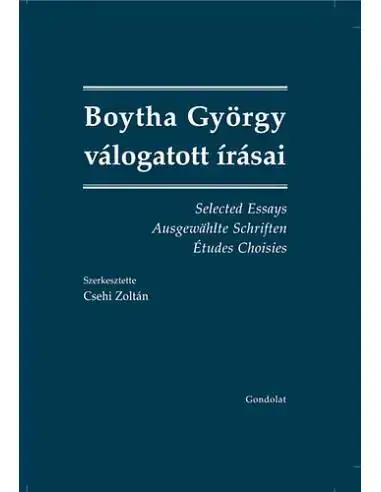 Boytha György válogott írásai Utolsó esély