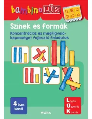 Színek és formák - LDI122 - Koncentrációs és megfigyelőképességet fejlesztő feladatok - BambinoLÜK Különleges ajánlat