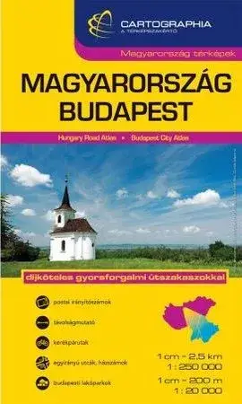 Magyarország + Budapest kombi autóatlasz - 1:250 000, 1:20 000 Biztonságos fizetés